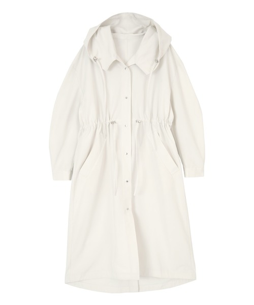 titivate（ティティベイト）の「ﾄﾞﾛｰｽﾄﾘﾝｸﾞﾃﾞｻﾞｲﾝﾎﾞﾘｭｰﾑﾗｲﾄｺｰﾄ（マウンテンパーカー・レディース・ラベンダー/アイボリー/ネイビー/ブルーグレー・M/S）」の5枚目の写真