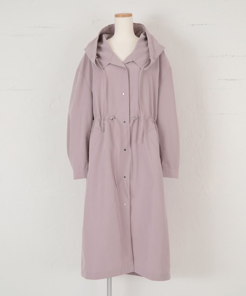 titivate（ティティベイト）の「ﾄﾞﾛｰｽﾄﾘﾝｸﾞﾃﾞｻﾞｲﾝﾎﾞﾘｭｰﾑﾗｲﾄｺｰﾄ（マウンテンパーカー・レディース・ラベンダー/アイボリー/ネイビー/ブルーグレー・M/S）」の17枚目の写真