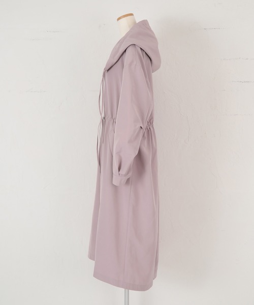 titivate（ティティベイト）の「ﾄﾞﾛｰｽﾄﾘﾝｸﾞﾃﾞｻﾞｲﾝﾎﾞﾘｭｰﾑﾗｲﾄｺｰﾄ（マウンテンパーカー・レディース・ラベンダー/アイボリー/ネイビー/ブルーグレー・M/S）」の18枚目の写真