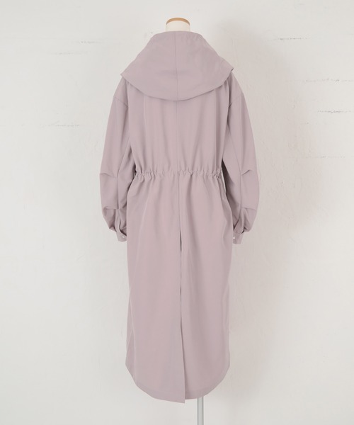 titivate（ティティベイト）の「ﾄﾞﾛｰｽﾄﾘﾝｸﾞﾃﾞｻﾞｲﾝﾎﾞﾘｭｰﾑﾗｲﾄｺｰﾄ（マウンテンパーカー・レディース・ラベンダー/アイボリー/ネイビー/ブルーグレー・M/S）」の19枚目の写真