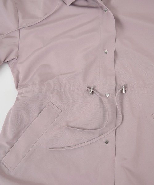 titivate（ティティベイト）の「ﾄﾞﾛｰｽﾄﾘﾝｸﾞﾃﾞｻﾞｲﾝﾎﾞﾘｭｰﾑﾗｲﾄｺｰﾄ（マウンテンパーカー・レディース・ラベンダー/アイボリー/ネイビー/ブルーグレー・M/S）」の22枚目の写真