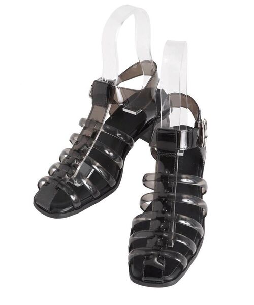 MERCURYDUO(マーキュリーデュオ)の「シースルーグルカサンダル(サンダル・レディース・ブラック/クリア・38/36)」の8枚目の写真
