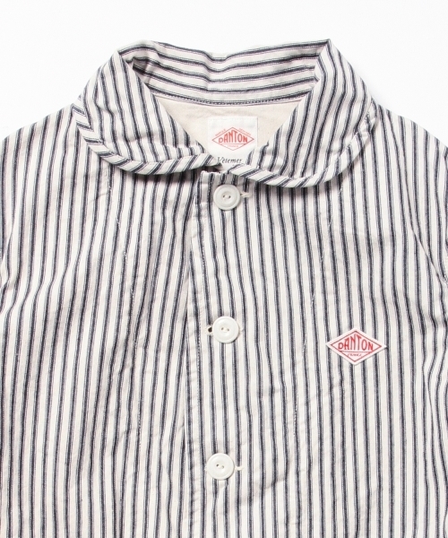 fennica Men's（フェニカメンズ）の「DANTON / ヒッコリーシングルボタンジャケット（カバーオール・メンズ・インディゴブルー・42/38/40）」の2枚目の写真