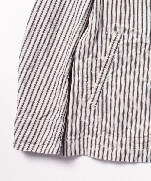 fennica Men's（フェニカメンズ）の「DANTON / ヒッコリーシングルボタンジャケット（カバーオール・メンズ・インディゴブルー・42/38/40）」の3枚目の写真