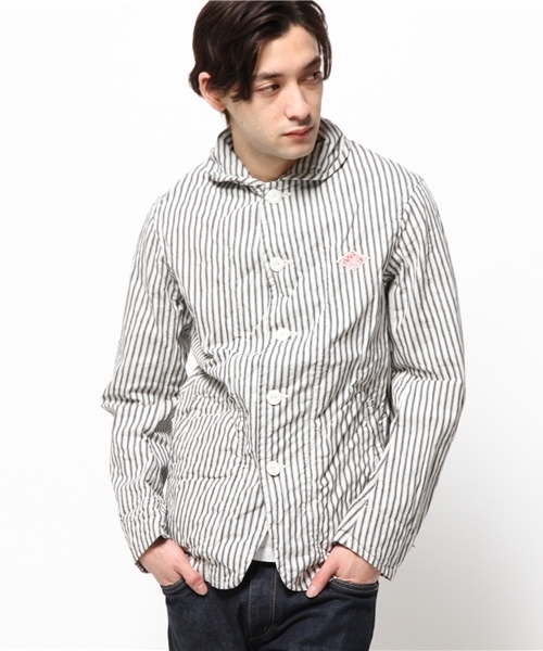 fennica Men's（フェニカメンズ）の「DANTON / ヒッコリーシングルボタンジャケット（カバーオール・メンズ・インディゴブルー・42/38/40）」の6枚目の写真