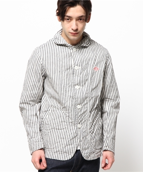 fennica Men's（フェニカメンズ）の「DANTON / ヒッコリーシングルボタンジャケット（カバーオール・メンズ・インディゴブルー・42/38/40）」の8枚目の写真