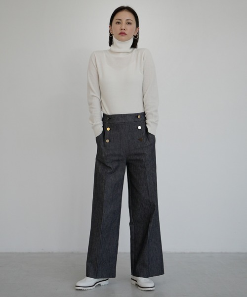 INED（イネド）の「スビンデニムワイドパンツ（デニムパンツ・レディース・インディゴブルー・11号/7号/9号）」の9枚目の写真