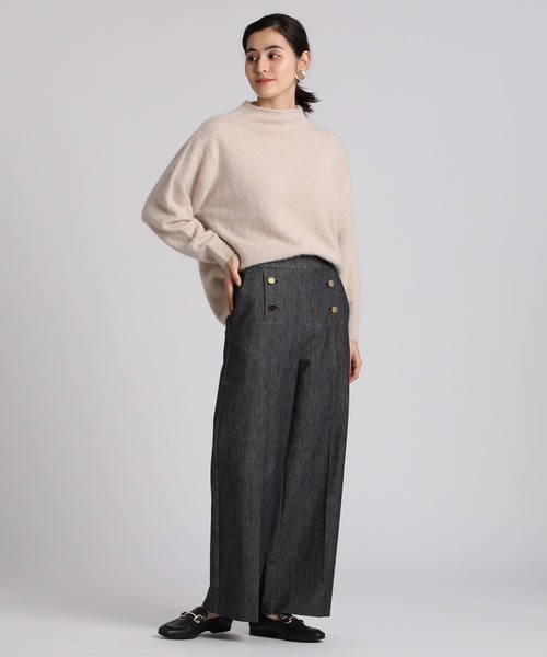 INED（イネド）の「スビンデニムワイドパンツ（デニムパンツ・レディース・インディゴブルー・11号/7号/9号）」の12枚目の写真