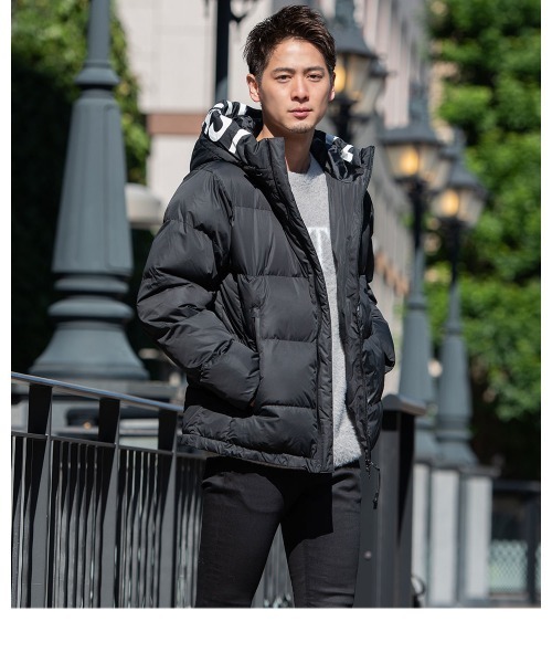 GOSTAR DE FUGA（ゴスタール ジフーガ）の「『GOSTAR DE FUGA/ゴスタール ジ フーガ』フードロゴプリント中綿ジャケット（ダウンジャケット/コート・メンズ・ホワイト/ブラック・M/L/XL）」の18枚目の写真