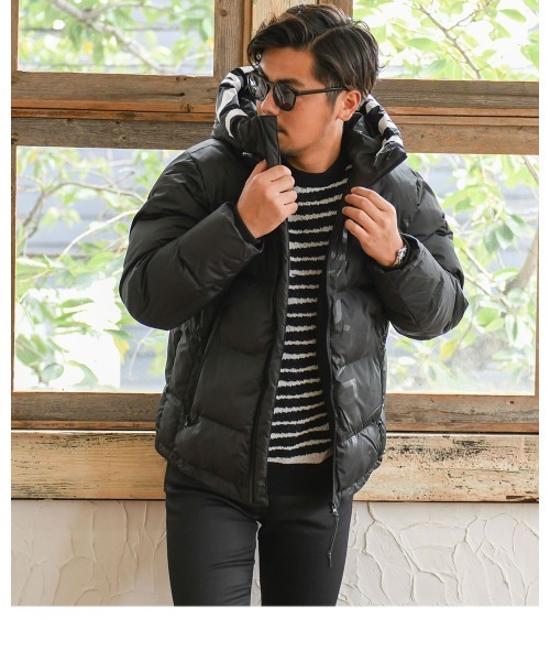 GOSTAR DE FUGA（ゴスタール ジフーガ）の「『GOSTAR DE FUGA/ゴスタール ジ フーガ』フードロゴプリント中綿ジャケット（ダウンジャケット/コート・メンズ・ホワイト/ブラック・M/L/XL）」の21枚目の写真