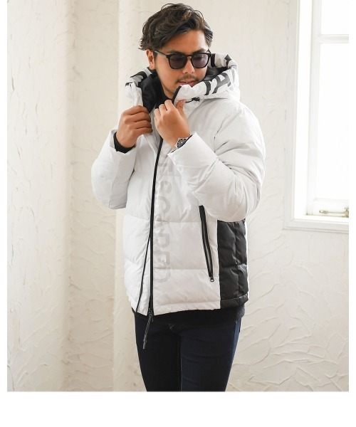 GOSTAR DE FUGA（ゴスタール ジフーガ）の「『GOSTAR DE FUGA/ゴスタール ジ フーガ』フードロゴプリント中綿ジャケット（ダウンジャケット/コート・メンズ・ホワイト/ブラック・M/L/XL）」の19枚目の写真