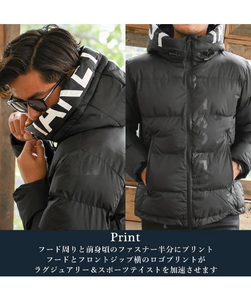 GOSTAR DE FUGA（ゴスタール ジフーガ）の「『GOSTAR DE FUGA/ゴスタール ジ フーガ』フードロゴプリント中綿ジャケット（ダウンジャケット/コート・メンズ・ホワイト/ブラック・M/L/XL）」の14枚目の写真