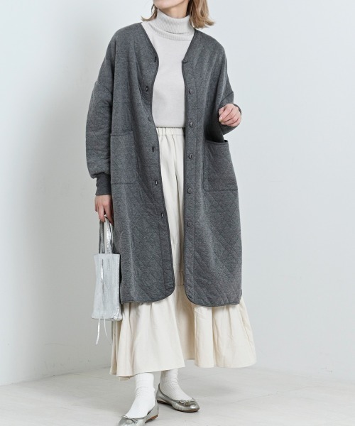 LUPILIEN(ルピリアン)の「【LUPILIEN】カットキルティングノーカラージャケット(ノーカラージャケット・レディース・チャコールグレー/ライトカーキ/グレイッシュベージュ・FREE)」の12枚目の写真