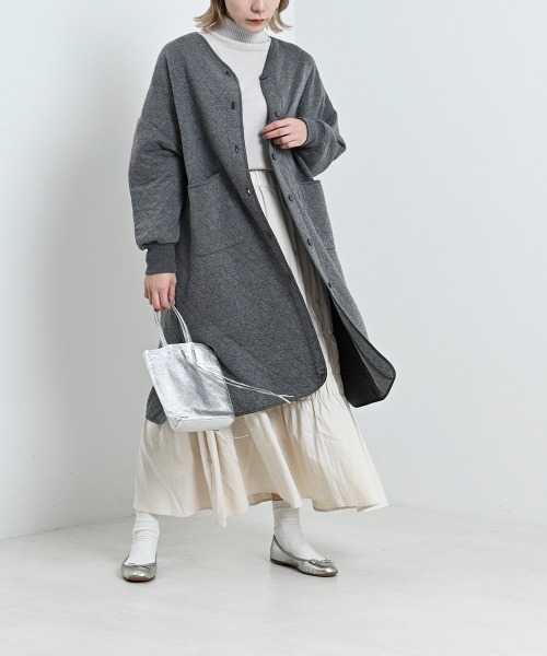 LUPILIEN(ルピリアン)の「【LUPILIEN】カットキルティングノーカラージャケット(ノーカラージャケット・レディース・チャコールグレー/ライトカーキ/グレイッシュベージュ・FREE)」の14枚目の写真