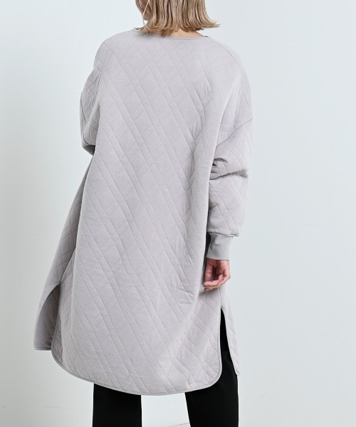 LUPILIEN(ルピリアン)の「【LUPILIEN】カットキルティングノーカラージャケット(ノーカラージャケット・レディース・チャコールグレー/ライトカーキ/グレイッシュベージュ・FREE)」の15枚目の写真