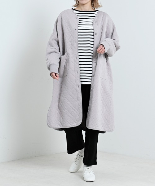 LUPILIEN(ルピリアン)の「【LUPILIEN】カットキルティングノーカラージャケット(ノーカラージャケット・レディース・チャコールグレー/ライトカーキ/グレイッシュベージュ・FREE)」の16枚目の写真