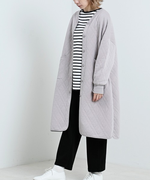 LUPILIEN(ルピリアン)の「【LUPILIEN】カットキルティングノーカラージャケット(ノーカラージャケット・レディース・チャコールグレー/ライトカーキ/グレイッシュベージュ・FREE)」の17枚目の写真