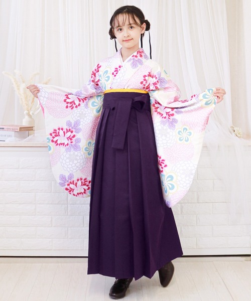 KYOETSU（キョウエツ）の「ガールズ CCM D 袴4点セット ( 二尺袖 + 帯 + 袴 + 襦袢 )（着物・キッズ・パープル系その他/ロイヤルブルー/グレー系その他/グレー系その他2/ホワイト系その他/イエロー系その他/ブルー系その他2/ベージュ系その他/黄緑系/ピンク系その他/グリーン系その他/ブルー系その他・84/80/87/91）」の21枚目の写真