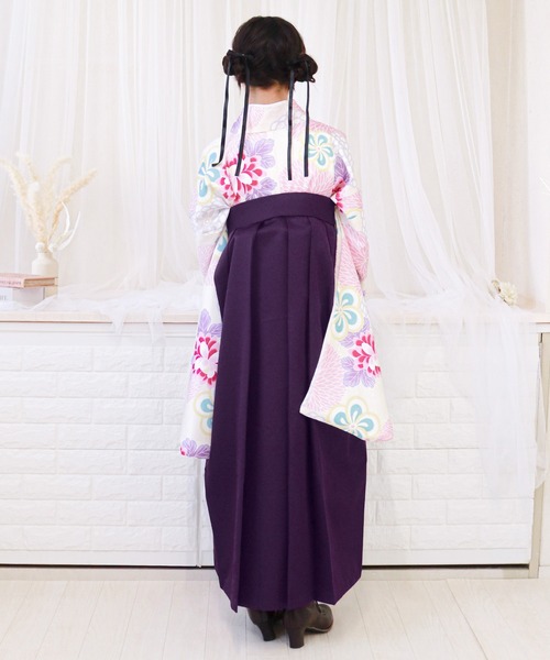 KYOETSU（キョウエツ）の「ガールズ CCM D 袴4点セット ( 二尺袖 + 帯 + 袴 + 襦袢 )（着物・キッズ・パープル系その他/ロイヤルブルー/グレー系その他/グレー系その他2/ホワイト系その他/イエロー系その他/ブルー系その他2/ベージュ系その他/黄緑系/ピンク系その他/グリーン系その他/ブルー系その他・84/80/87/91）」の22枚目の写真