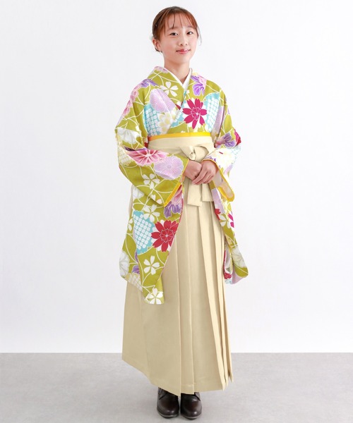 KYOETSU（キョウエツ）の「ガールズ CCM D 袴4点セット ( 二尺袖 + 帯 + 袴 + 襦袢 )（着物・キッズ・パープル系その他/ロイヤルブルー/グレー系その他/グレー系その他2/ホワイト系その他/イエロー系その他/ブルー系その他2/ベージュ系その他/黄緑系/ピンク系その他/グリーン系その他/ブルー系その他・84/80/87/91）」の15枚目の写真