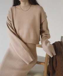 Bab | リブニットトップスワンピースセット(ワンピース)