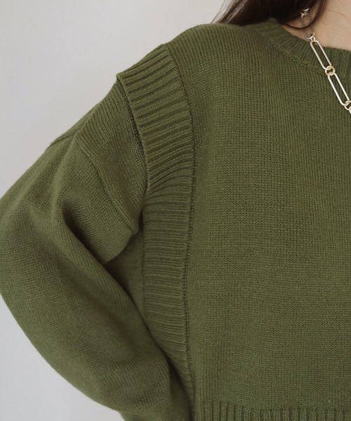 Bab（バブ）の「リブニットトップスワンピースセット（ワンピース・レディース・ブラック/ベージュ/グリーン・M）」の22枚目の写真