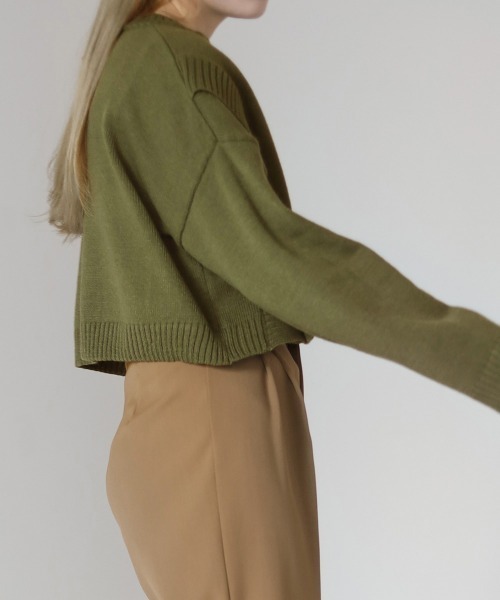 Bab（バブ）の「リブニットトップスワンピースセット（ワンピース・レディース・ブラック/ベージュ/グリーン・M）」の6枚目の写真