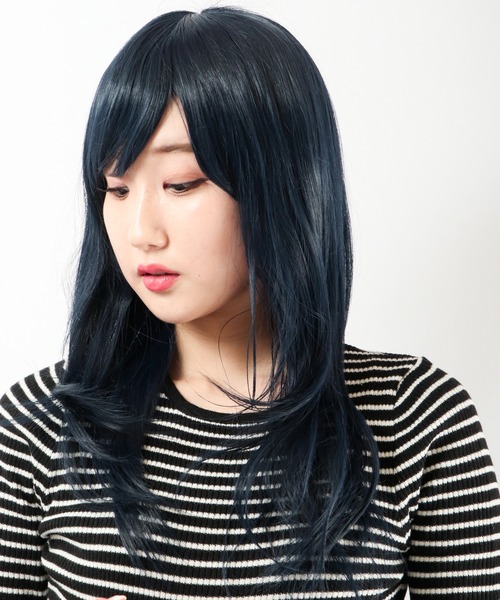 FUNALIVE(ファンアライブ)の「耐熱 ロングシャギー つむじ人工肌 フルウィッグ(ウィッグ・レディース・A/B/C/D/E/F/G/H/I/J/K/L/M/N・FREE)」の11枚目の写真