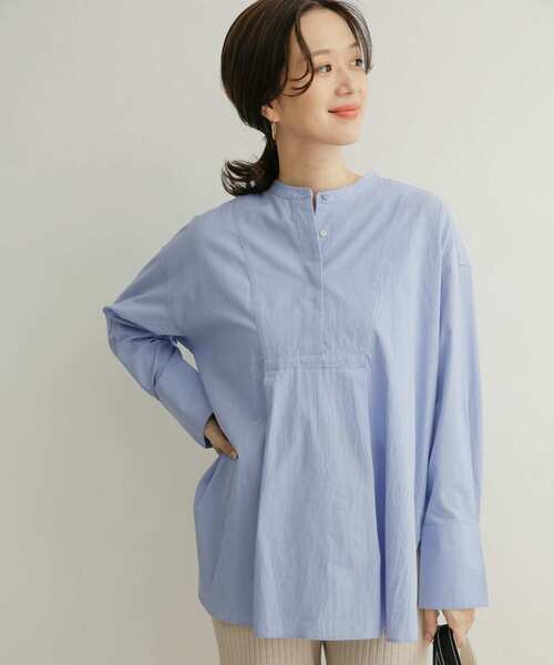 URBAN RESEARCH DOORS(アーバンリサーチドアーズ)の「コットンワッシャーチュニックシャツ(シャツ/ブラウス・レディース・オフホワイト/ブルー・1)」の12枚目の写真