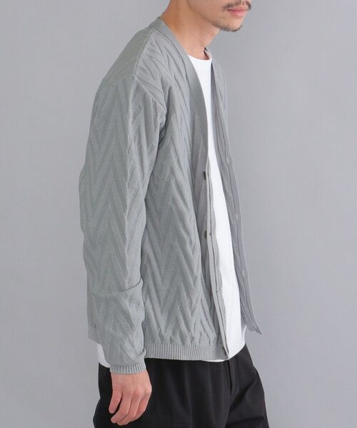 SHIPS（シップス）の「SHIPS:〈手洗い可能〉AMOSSA(R) リンクス ジオメトリック カーディガン（カーディガン/ボレロ・メンズ・ベージュ/ライトグリーン/コバルトブルー・SMALL/MEDIUM/LARGE/X-LARGE）」の10枚目の写真