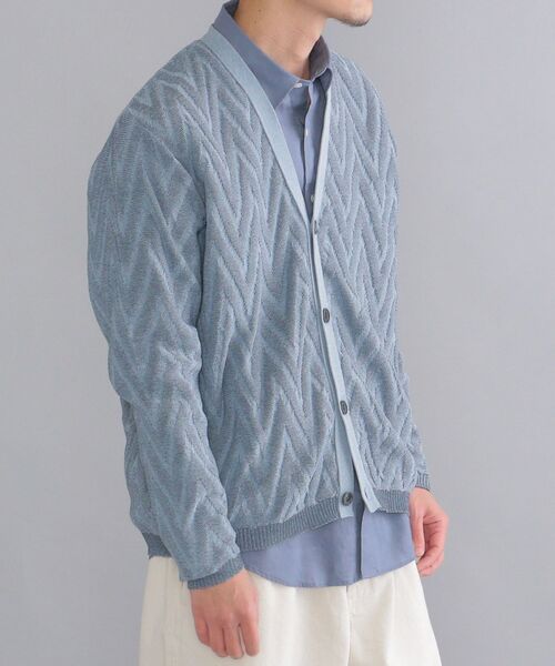 SHIPS（シップス）の「SHIPS:〈手洗い可能〉AMOSSA(R) リンクス ジオメトリック カーディガン（カーディガン/ボレロ・メンズ・ベージュ/ライトグリーン/コバルトブルー・SMALL/MEDIUM/LARGE/X-LARGE）」の18枚目の写真