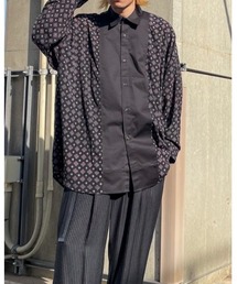 WHITELAND | 【LAB限定】WHITELAND/ホワイトランド/小紋柄切り替えシャツ(シャツ/ブラウス)