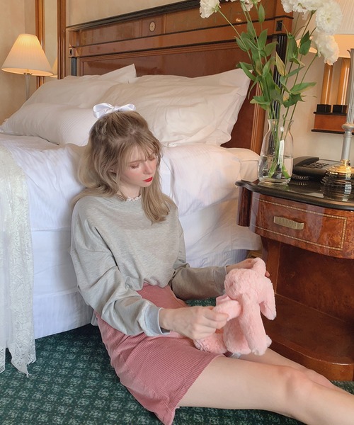 lissi Boutique（リージーブティック）の「【lissi Boutique】ハイウエストコーデユロイ台形スカート（スカート・レディース・ピンク・FREE）」の12枚目の写真