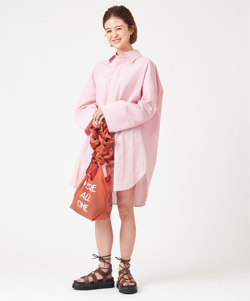 U by SPICK&SPAN（ユーバイスピックアンドスパン）の「ワイドスリーブ オーバーシャツ◆（シャツ/ブラウス・レディース・イエロー/レッド・FREE）」の3枚目の写真