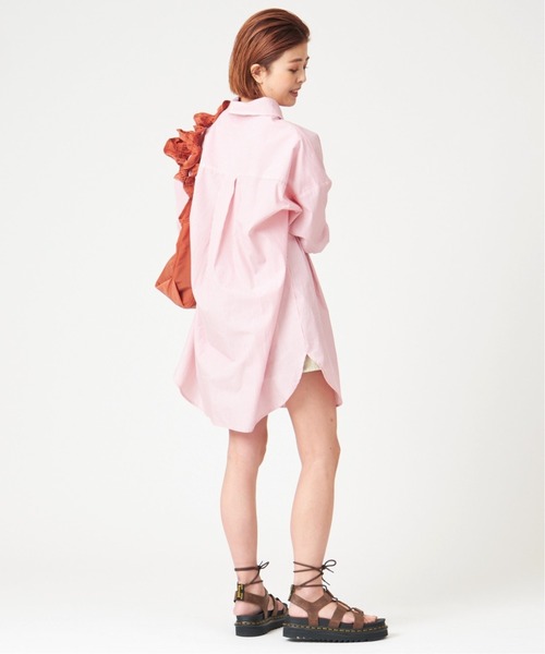U by SPICK&SPAN（ユーバイスピックアンドスパン）の「ワイドスリーブ オーバーシャツ◆（シャツ/ブラウス・レディース・イエロー/レッド・FREE）」の6枚目の写真