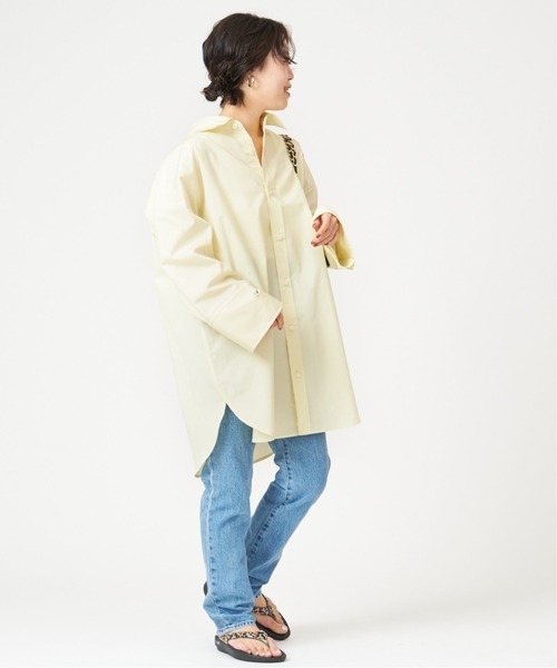U by SPICK&SPAN（ユーバイスピックアンドスパン）の「ワイドスリーブ オーバーシャツ◆（シャツ/ブラウス・レディース・イエロー/レッド・FREE）」の11枚目の写真