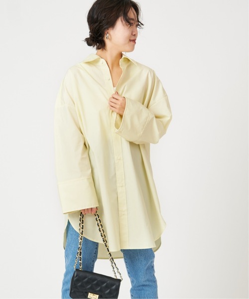 U by SPICK&SPAN（ユーバイスピックアンドスパン）の「ワイドスリーブ オーバーシャツ◆（シャツ/ブラウス・レディース・イエロー/レッド・FREE）」の14枚目の写真