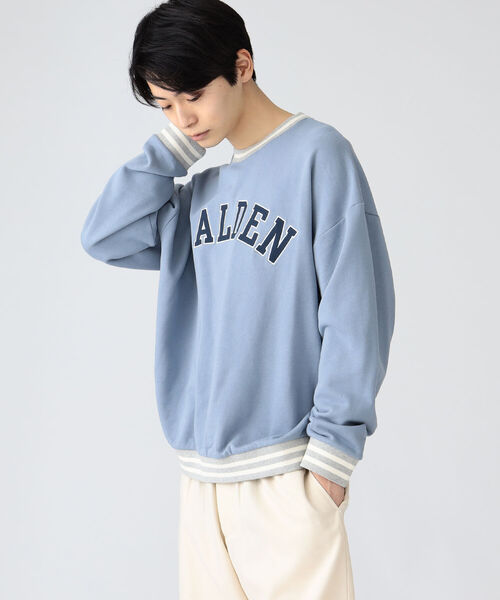 BEAMS HEART(ビームスハート)の「BEAMS HEART / ロゴ ライン ビッグ スウェット(スウェット・メンズ・ブルー系その他/グリーン・SMALL/LARGE/MEDIUM)」の1枚目の写真