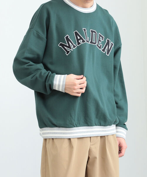BEAMS HEART(ビームスハート)の「BEAMS HEART / ロゴ ライン ビッグ スウェット(スウェット・メンズ・ブルー系その他/グリーン・SMALL/LARGE/MEDIUM)」の2枚目の写真