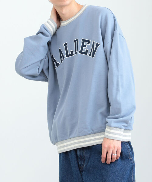 BEAMS HEART(ビームスハート)の「BEAMS HEART / ロゴ ライン ビッグ スウェット(スウェット・メンズ・ブルー系その他/グリーン・SMALL/LARGE/MEDIUM)」の9枚目の写真