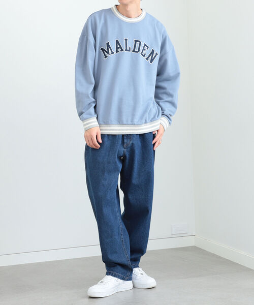 BEAMS HEART(ビームスハート)の「BEAMS HEART / ロゴ ライン ビッグ スウェット(スウェット・メンズ・ブルー系その他/グリーン・SMALL/LARGE/MEDIUM)」の11枚目の写真