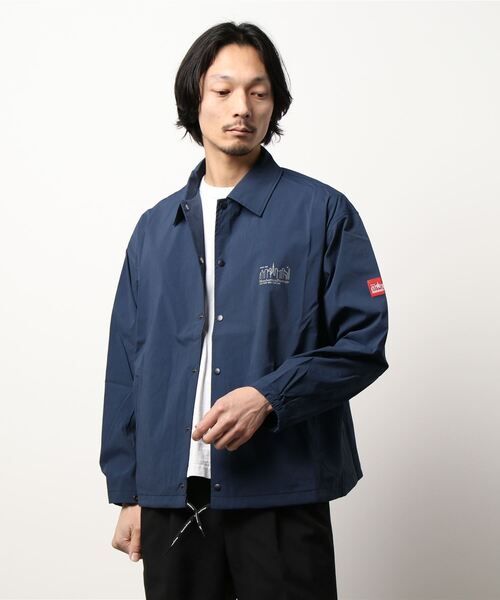 Manhattan Portage（マンハッタンポーテージ）の「Coach Jacket（ナイロンジャケット・メンズ・ネイビー/アイボリー/チャコール・MEDIUM/LARGE）」の17枚目の写真