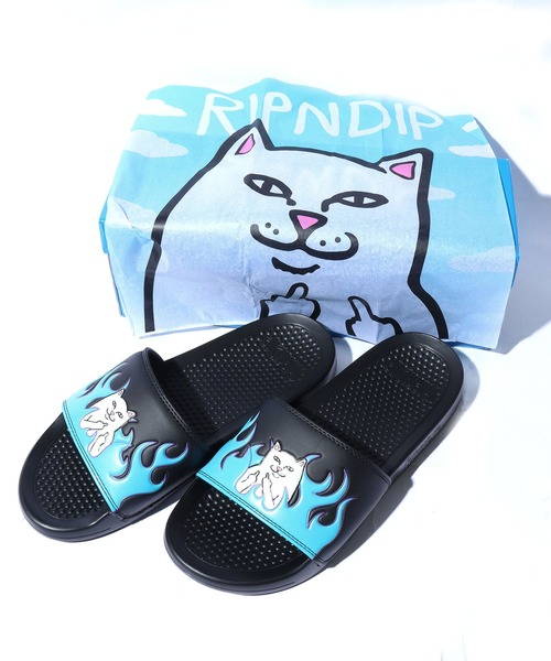 RIPNDIP（リップンディップ）の「RIP N DIP/リップンディップ WELCOME TO HECK 3D ARTWORK SLIDES 猫 スライドサンダル フラットシャワーサンダル（サンダル・メンズ・ブラック・8/10/9）」の22枚目の写真
