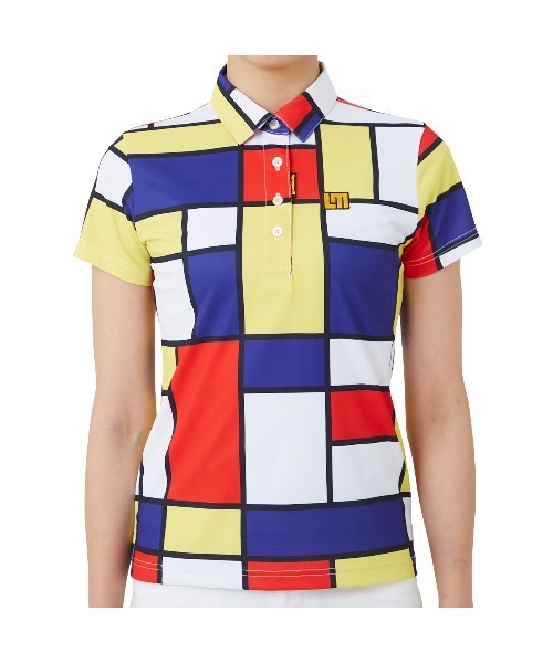 Loudmouth(ラウドマウス)の「LOUDMOUTH/ラウドマウス ゴルフウェア 総柄 吸汗速乾 UVカット 接触冷感 ボタンダウン 半袖 ポロシャツ(ポロシャツ・レディース・ブルー系その他/その他/ライトグリーン系/マルチ/ネイビー系/ホワイト系その他・M/L/S/LL)」の17枚目の写真