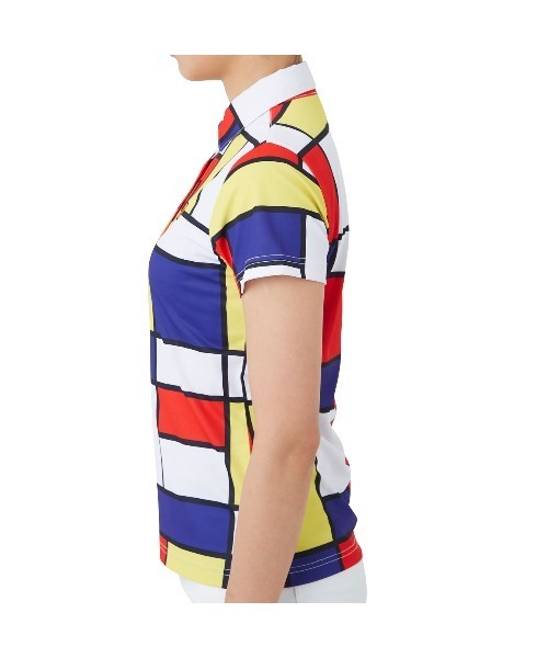 Loudmouth(ラウドマウス)の「LOUDMOUTH/ラウドマウス ゴルフウェア 総柄 吸汗速乾 UVカット 接触冷感 ボタンダウン 半袖 ポロシャツ(ポロシャツ・レディース・ブルー系その他/その他/ライトグリーン系/マルチ/ネイビー系/ホワイト系その他・M/L/S/LL)」の18枚目の写真