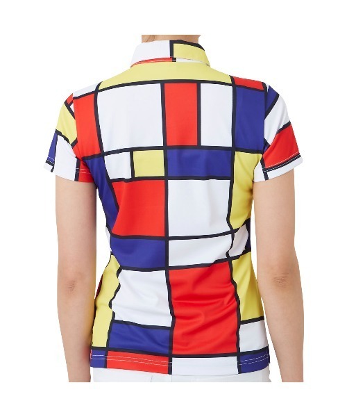 Loudmouth(ラウドマウス)の「LOUDMOUTH/ラウドマウス ゴルフウェア 総柄 吸汗速乾 UVカット 接触冷感 ボタンダウン 半袖 ポロシャツ(ポロシャツ・レディース・ブルー系その他/その他/ライトグリーン系/マルチ/ネイビー系/ホワイト系その他・M/L/S/LL)」の19枚目の写真
