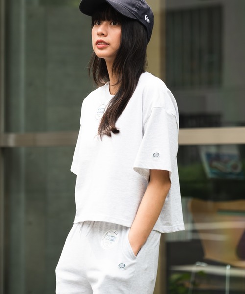 DISCUS（ディスカス）の「【DISCUS／ディスカス】7分袖カットソー　クルーネック 7分袖Tシャツ　ワイドシルエット（Tシャツ/カットソー・レディース・ラベンダー/杢グレー/オフホワイト/オレンジ/イエロー・MEDIUM/LARGE）」の8枚目の写真