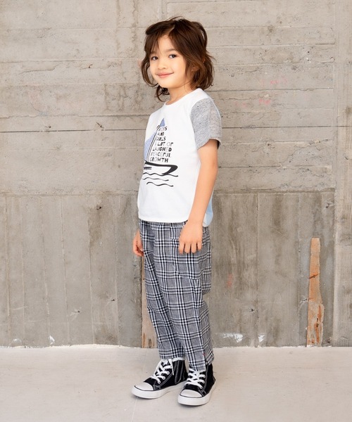 RAGMART（ラグマート）の「配色切り替えプリントTシャツ（Tシャツ/カットソー・キッズ・オフホワイト/カーキ・95cm/80ｃｍ）」の8枚目の写真