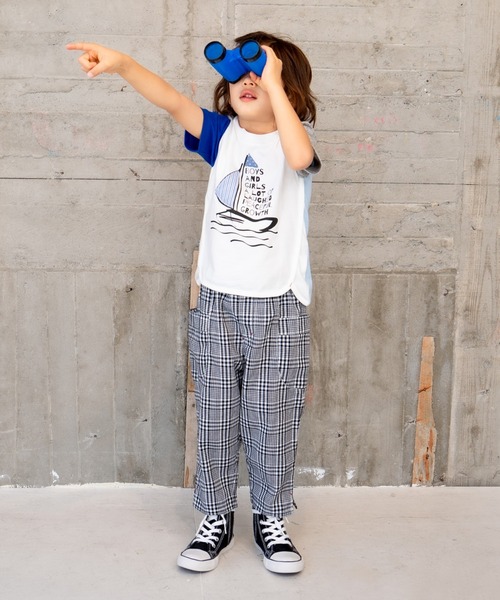 RAGMART（ラグマート）の「配色切り替えプリントTシャツ（Tシャツ/カットソー・キッズ・オフホワイト/カーキ・95cm/80ｃｍ）」の9枚目の写真