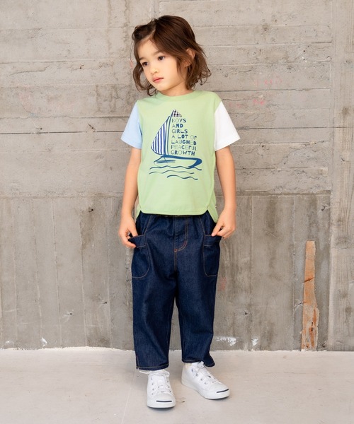 RAGMART（ラグマート）の「配色切り替えプリントTシャツ（Tシャツ/カットソー・キッズ・オフホワイト/カーキ・95cm/80ｃｍ）」の10枚目の写真